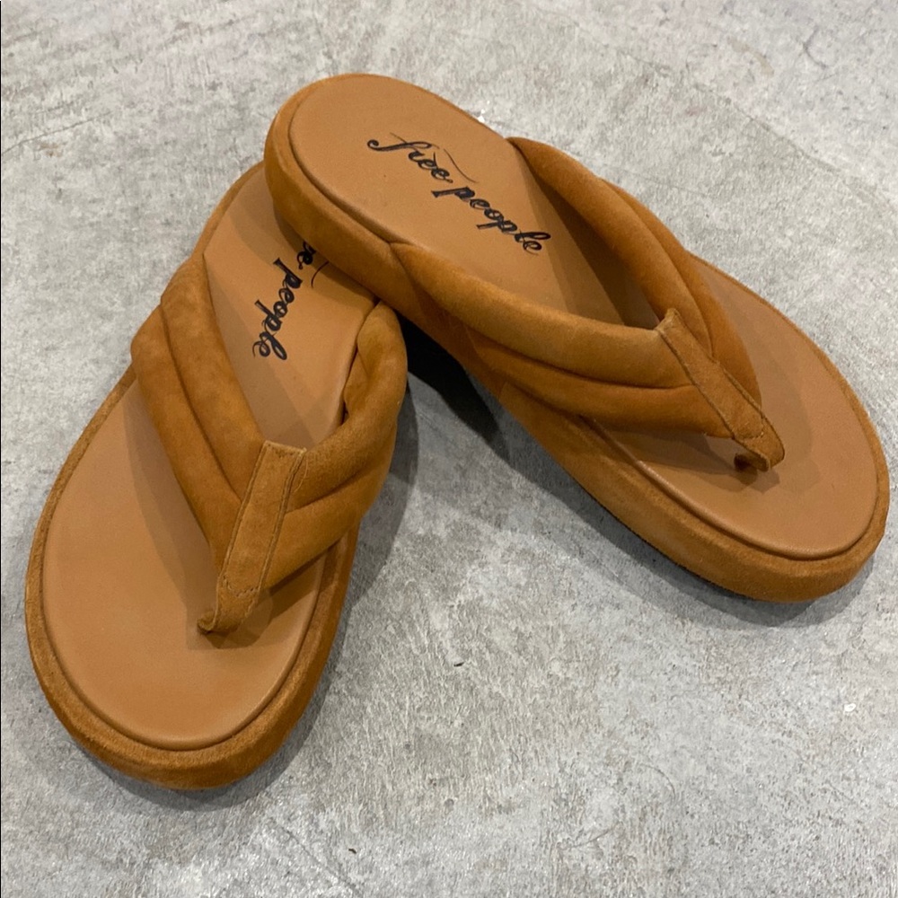 Free People suede platform flip flop sandal